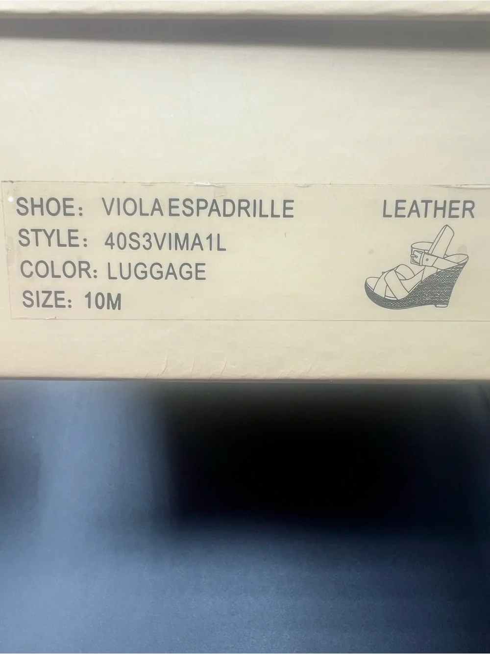 Michael Kors Cognac Leather Espadrille Wedge Sandals